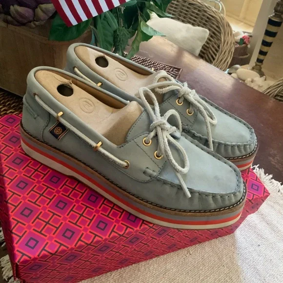 TORY BURCH ‘Joey Flat Form ‘ Boat shoes Size 8 - Picture 8 of 8